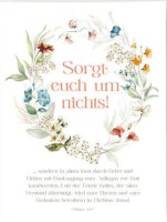 Leinwandbild "Sorgt euch um nichts!" 30x40 cm